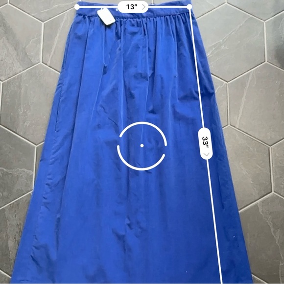 VTG 70s 80s NWT Retro Blue Corduroy 2 Button Midi Maxi Skirt - Picture 7 of 7